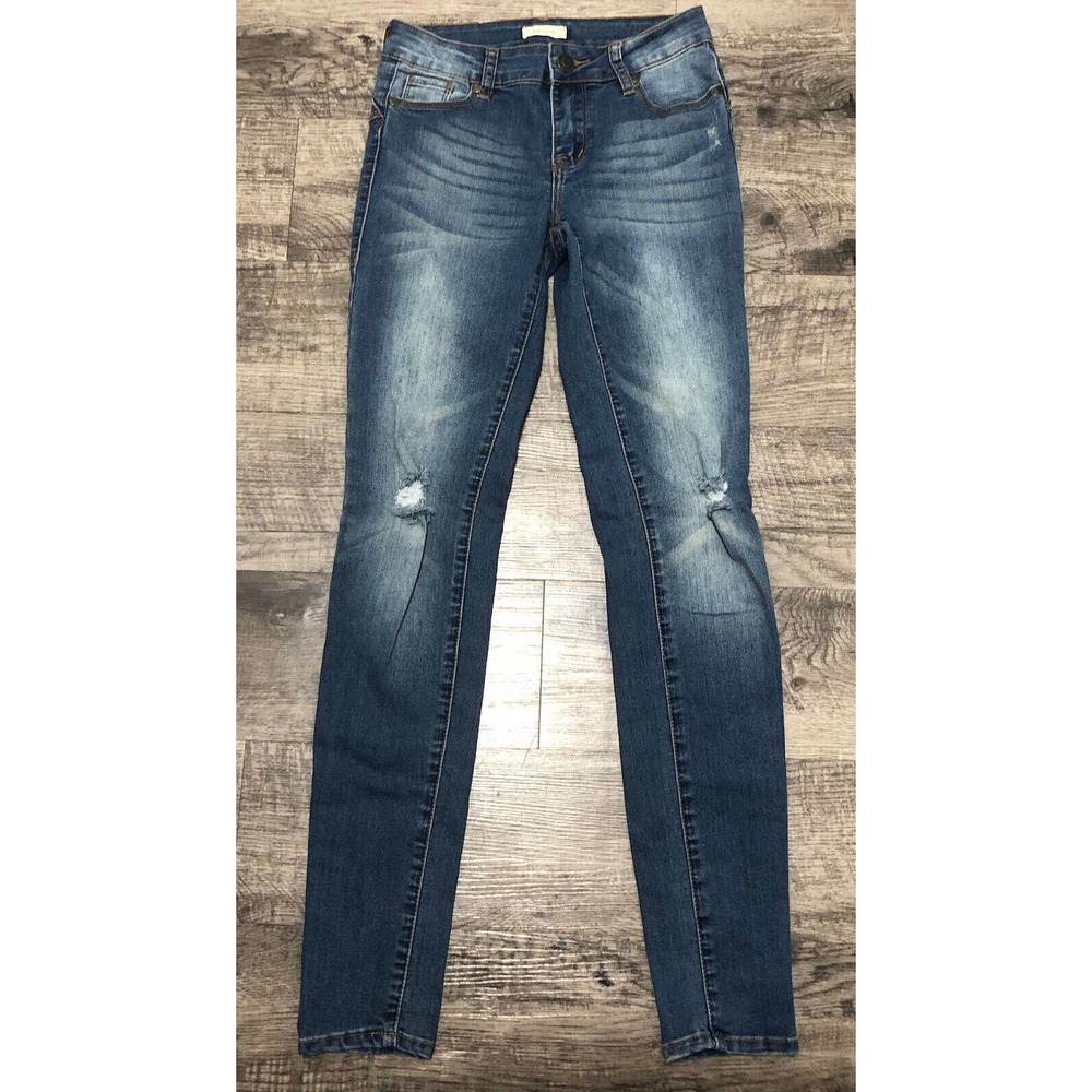 Blue Asphalt Women's Size 1/25 Jeans Killer Curves Skinny Dark Blue Stretch E2 - Picture 6 of 6